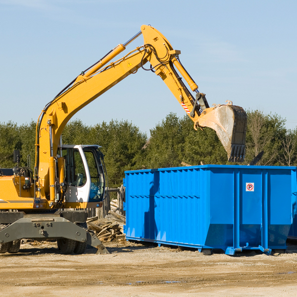 are there any restrictions on where a residential dumpster can be placed in Karthaus